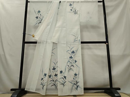 平和屋着物＊夏物　訪問着　絽　草花文　洗える着物　AABM1591st