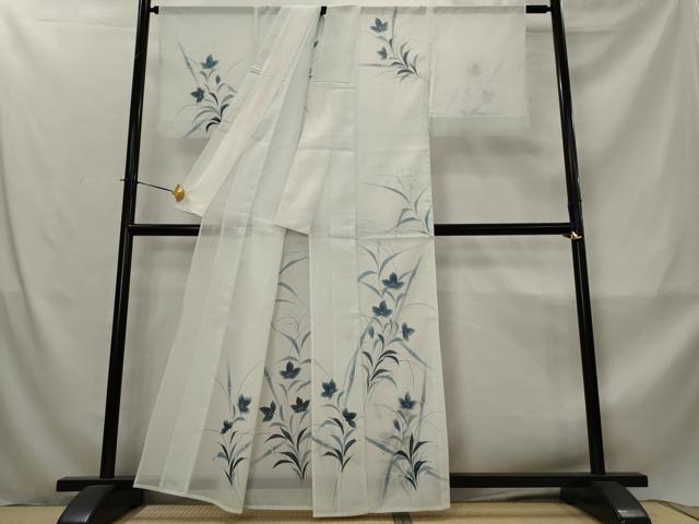 平和屋着物＊夏物　訪問着　絽　草花文　洗える着物　AABM1591st