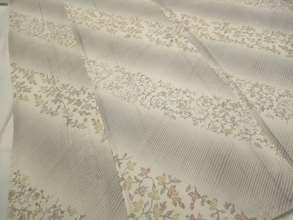 平和屋着物＊夏物　小紋　絽　斜縞更紗花文　やまと誂製　正絹　逸品　AABM1598st