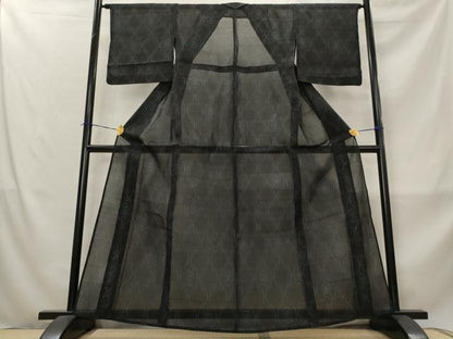 平和屋着物＊夏物　本場大島紬　夏大島　亀甲文　正絹　逸品　AABM1599st