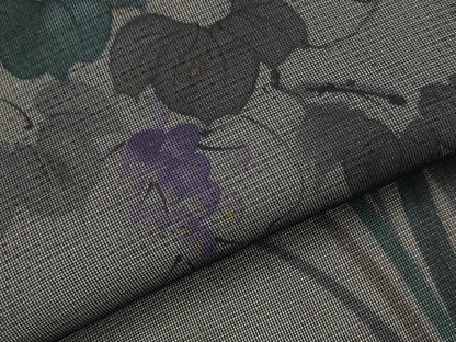 平和屋着物▽訪問着　無双　紗袷　紗×絽　葡萄蔦の葉文　金彩　正絹　逸品　AABM1764st