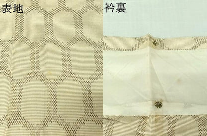 平和屋着物▽本場大島紬　単衣　亀甲文　正絹　逸品　AABM1804jh
