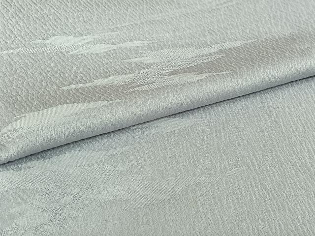平和屋着物▽上質な色無地　単衣　霞地紋　月白色　正絹　逸品　AABM1807jh
