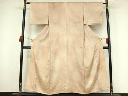 平和屋着物▽上質な小紋　単衣　霞文　暈し染め　正絹　逸品　AABM1816jh