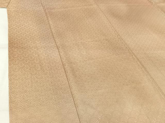 平和屋着物▽上質な小紋　単衣　霞文　暈し染め　正絹　逸品　AABM1816jh
