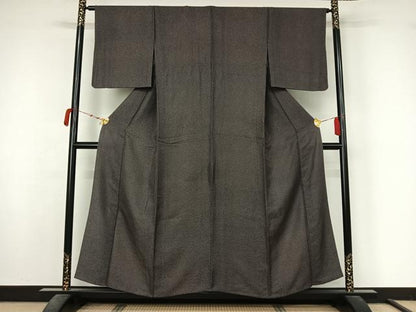 平和屋着物▽江戸小紋　単衣　鮫小紋柄　正絹　逸品　AABM1822jh