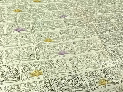 平和屋着物▽訪問着　単衣　横段花文　暈し染め　正絹　逸品　AABM1829jh