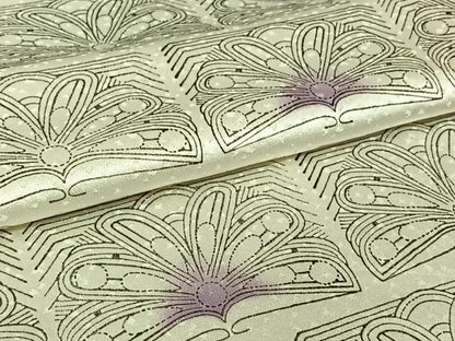 平和屋着物▽訪問着　単衣　横段花文　暈し染め　正絹　逸品　AABM1829jh