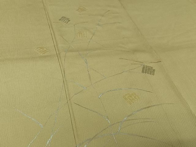 平和屋着物▽訪問着　単衣　竹屋町刺繍　源氏香草葉文　金銀彩　正絹　逸品　AABM1840jh