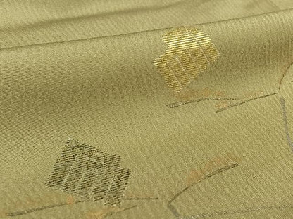 平和屋着物▽訪問着　単衣　竹屋町刺繍　源氏香草葉文　金銀彩　正絹　逸品　AABM1840jh