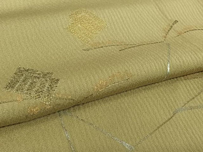 平和屋着物▽訪問着　単衣　竹屋町刺繍　源氏香草葉文　金銀彩　正絹　逸品　AABM1840jh