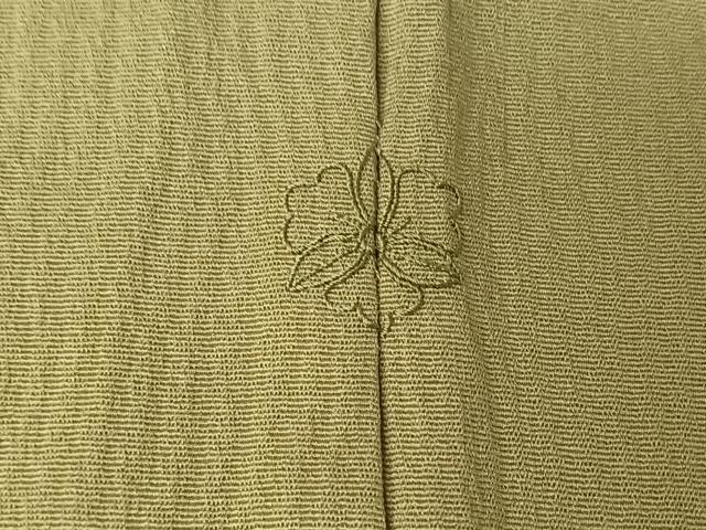 平和屋着物▽訪問着　単衣　竹屋町刺繍　源氏香草葉文　金銀彩　正絹　逸品　AABM1840jh