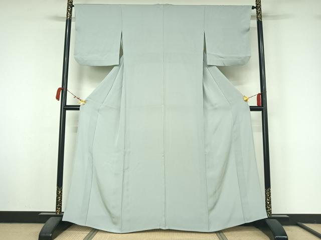 平和屋着物▽上質な色無地　単衣　水色　正絹　逸品　AABM1843jh