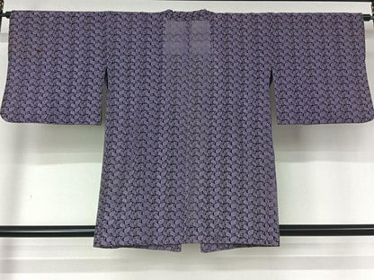 平和屋着物▽道行コート　スリーシーズン　春夏秋　塵除け　草花文　AABM1845jh