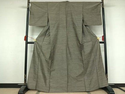 平和屋着物▽小紋　単衣　横段文　AABM1853jh