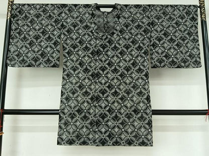 平和屋着物▽道行コート　スリーシーズン　春夏秋　塵除け　七宝文　ロング丈　AABM1890jh
