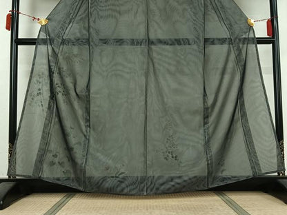 平和屋着物▽訪問着　無双　紗袷　紗×紗　草花文　金彩　正絹　逸品　AABM1983jh