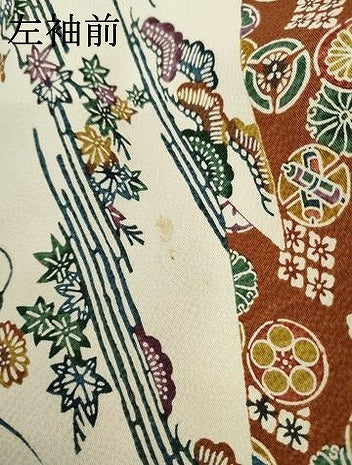 平和屋着物●訪問着　型染め　吉祥花鳥文　正絹　逸品　AABM2003cs