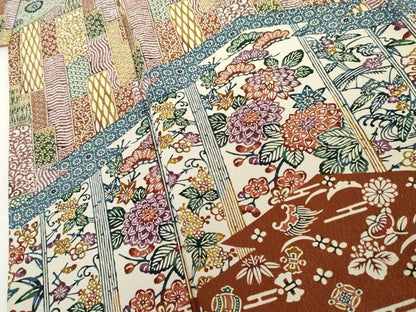 平和屋着物●訪問着　型染め　吉祥花鳥文　正絹　逸品　AABM2003cs