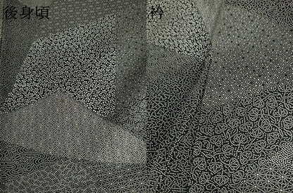 平和屋着物●江戸小紋　切嵌　黒地　正絹　逸品　AABM2008cs