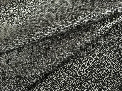 平和屋着物●江戸小紋　切嵌　黒地　正絹　逸品　AABM2008cs