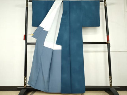 平和屋着物●二代目清次郎　手描き　小紋　霞文　暈し染め　正絹　逸品　AABM2013cs
