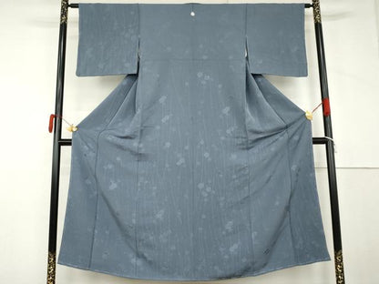 平和屋着物●上質な色無地　枝梅地紋　熨斗目花色　正絹　逸品　未使用　AABM2014cs