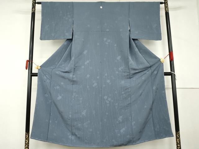 平和屋着物●上質な色無地　枝梅地紋　熨斗目花色　正絹　逸品　未使用　AABM2014cs