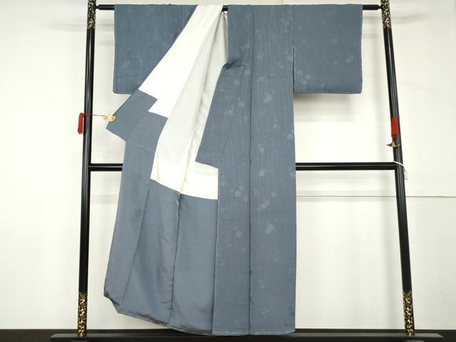 平和屋着物●上質な色無地　枝梅地紋　熨斗目花色　正絹　逸品　未使用　AABM2014cs