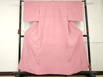 平和屋着物●上質な色無地　薄紅梅色　正絹　逸品　AABM2026cs