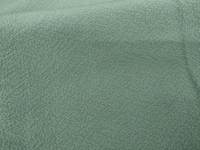 平和屋着物●上質な色無地　錆浅葱色　正絹　逸品　AABM2027cs