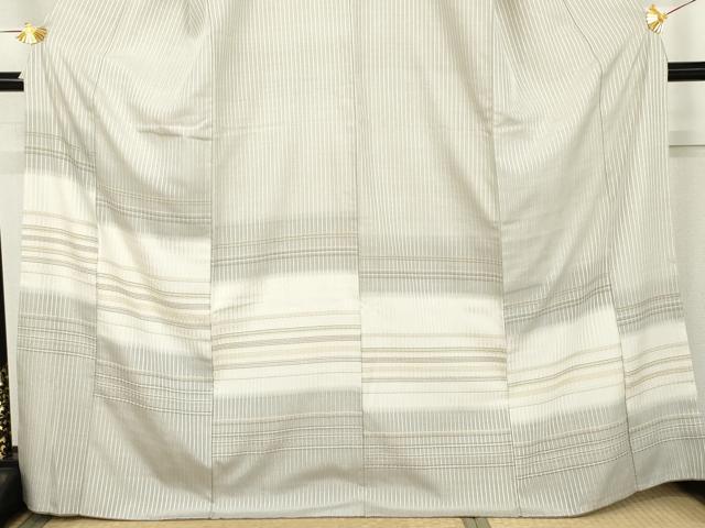平和屋着物●藤山千春　訪問着　お召地　吉野間道　正絹　逸品　AABM2057cs