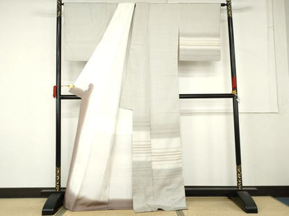 平和屋着物●藤山千春　訪問着　お召地　吉野間道　正絹　逸品　AABM2057cs