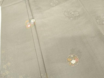 平和屋着物●友禅作家の巨匠　浅井青仁　訪問着　花丸文　正絹　逸品　AABM2067cs