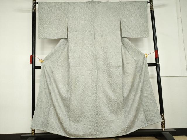 平和屋着物●大変加工の良い総絞り小紋　正絹　逸品　AABM2094cs