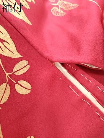 平和屋着物●豪華振袖　枝花文　暈し染め　金彩　正絹　逸品　AABM2100cs