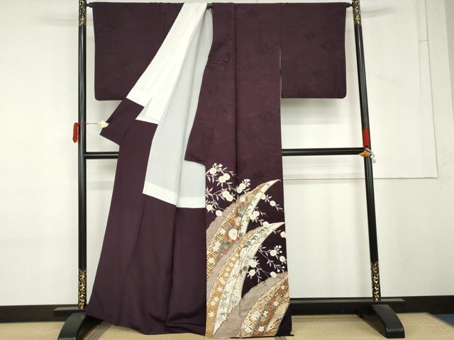 平和屋着物●豪華色留袖　吉祥枝花文　金彩　正絹　逸品　AABM2125cs