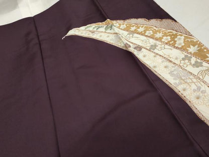 平和屋着物●豪華色留袖　吉祥枝花文　金彩　正絹　逸品　AABM2125cs