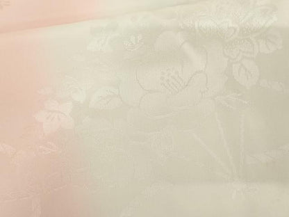 平和屋着物●振袖用長襦袢　袷　花扇地紋　暈し染め　正絹　逸品　AABM2127cs