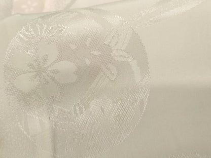 平和屋着物●振袖用長襦袢　無双仕立て　花毬地紋　暈し染め　正絹　逸品　AABM2128cs
