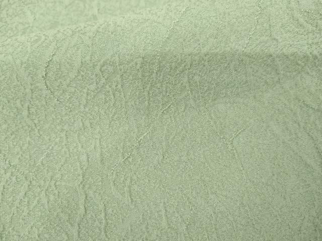 平和屋着物●上質な色無地　氷割れ地紋　裏葉色　正絹　逸品　未使用　AABM2130cs