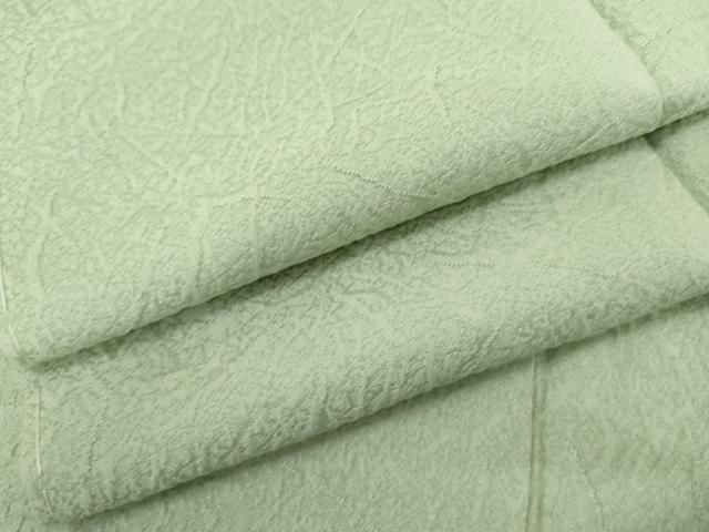平和屋着物●上質な色無地　氷割れ地紋　裏葉色　正絹　逸品　未使用　AABM2130cs