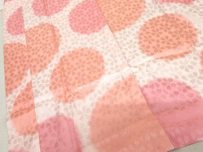 平和屋着物●H・L（アッシュエル）　HENRI-LUC CHAPUIS　振袖用長襦袢　無双仕立て　舞桜文　洗える着物　AABM2133cs