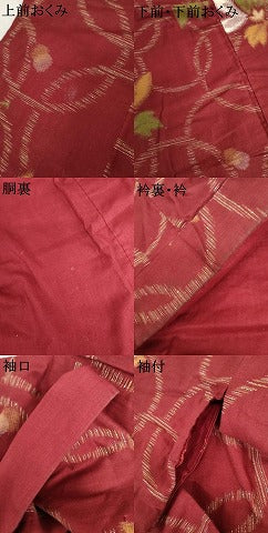 平和屋着物●上質な小紋　舞花文　綿　AABM2140cs