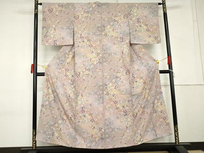 平和屋着物●上質な小紋　辻が花　暈し染め　金彩　正絹　逸品　未使用　AABM2150cs