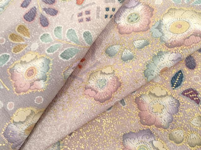 平和屋着物●上質な小紋　辻が花　暈し染め　金彩　正絹　逸品　未使用　AABM2150cs