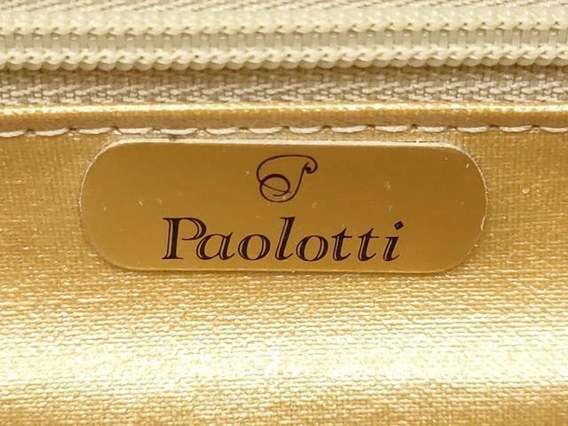 平和屋本店▼ファッション小物　Paolotti　パオロッティ　ハンドバッグ　バニティバッグ　ブラック×ゴールド　逸品　AABM2162ay