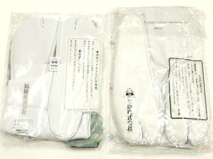 平和屋着物▼和装小物　足袋　まとめて5点　福助　白　4枚・5枚コハゼ　21.0～22.5cm　さが美扱い　逸品　未使用　AABM2200ay