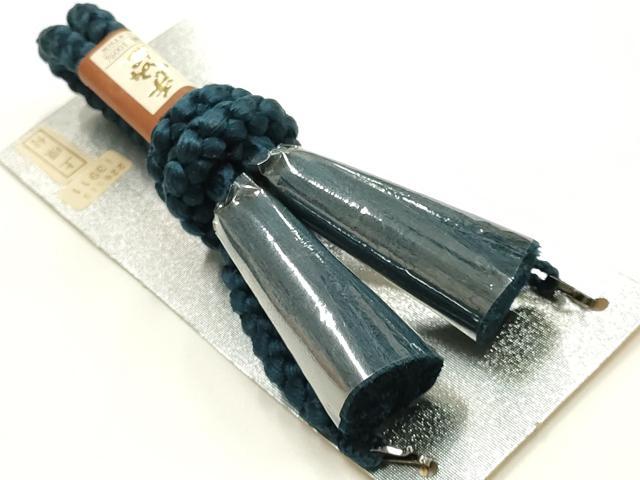 平和屋着物▼男性　和装小物　羽織紐3点　青・茶色系　切り房　逸品　全て未使用　AABM2207ay