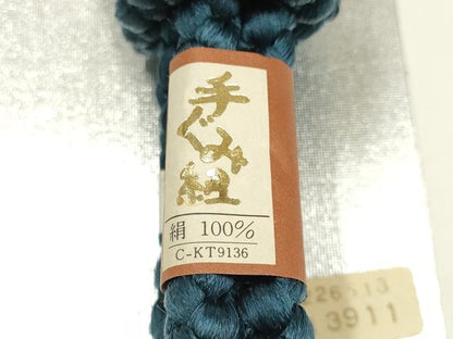 平和屋着物▼男性　和装小物　羽織紐3点　青・茶色系　切り房　逸品　全て未使用　AABM2207ay
